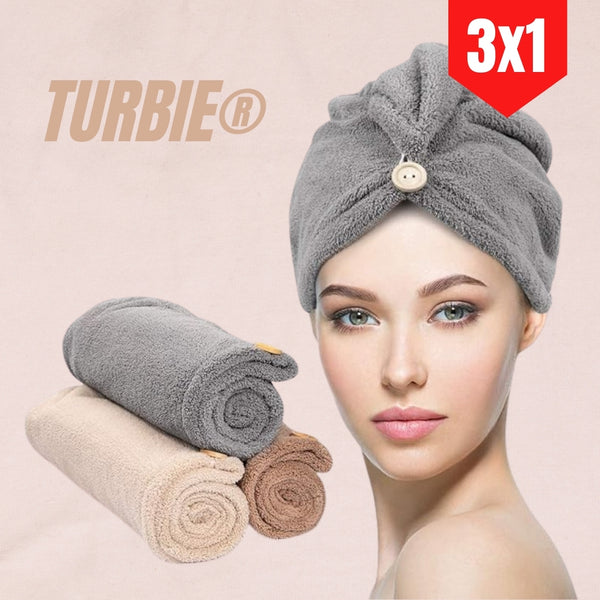 Turbie® Toallas en Microfibra Súper Absorbentes 3x1