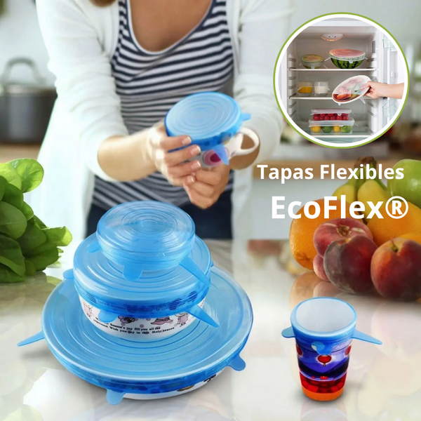 Tapas Elásticas EcoFlex® - Set x 6 unidades de diferentes tamaños y colores