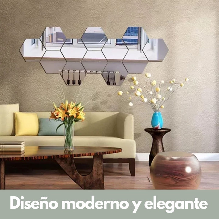 Deluxe® Set de 10 espejos Adhesivos Decorativos