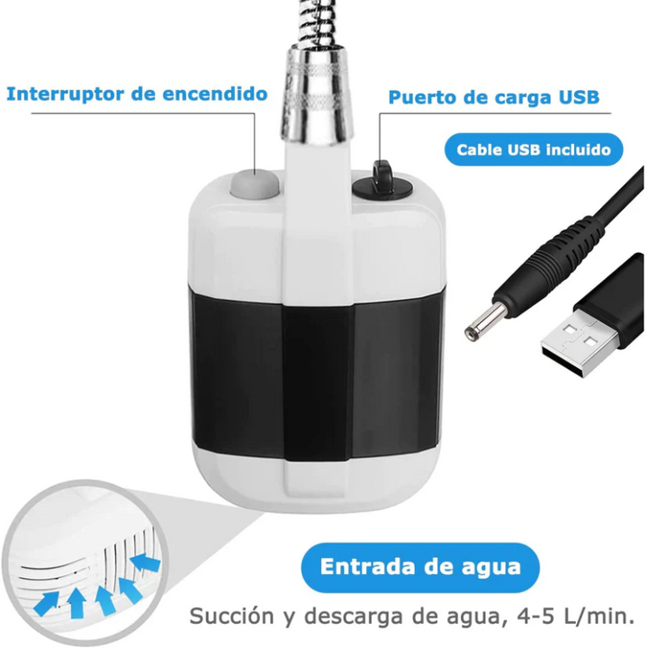 AquaGo™ Ducha portátil recargable multifuncional