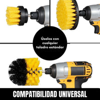 CleanMax® Set de Cepillos de Limpieza para Taladro 3x1