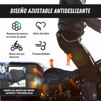 MotoCush® Cojín Premium Antideslizante para Moto