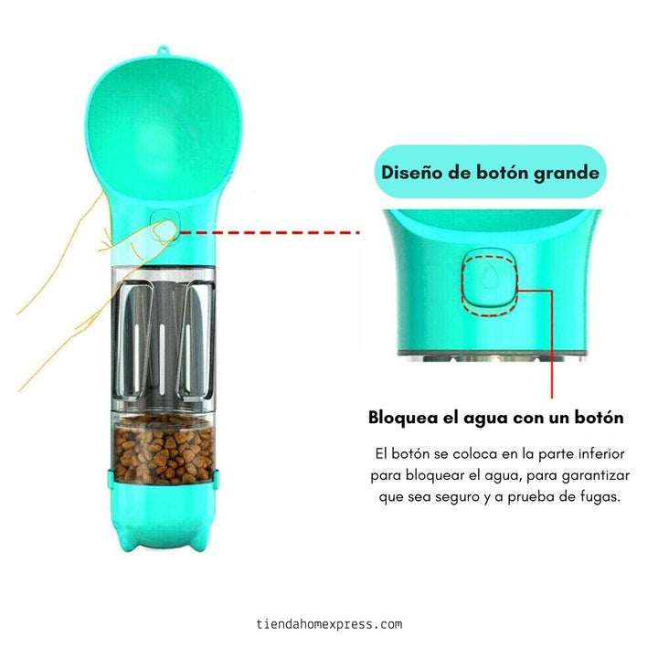 WePet ® Botella 4 En 1 para mascotas