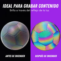 Bright™ Balón de Futbol Reflectivo y Holográfico