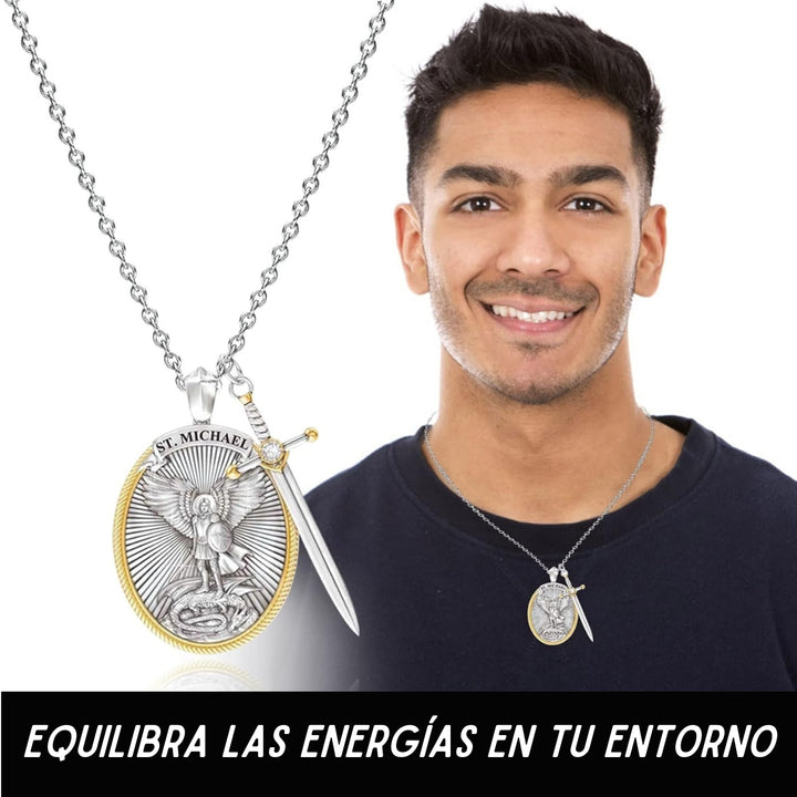 Aureo® Collar San Miguel Arcángel + Dije de Espada Gratis