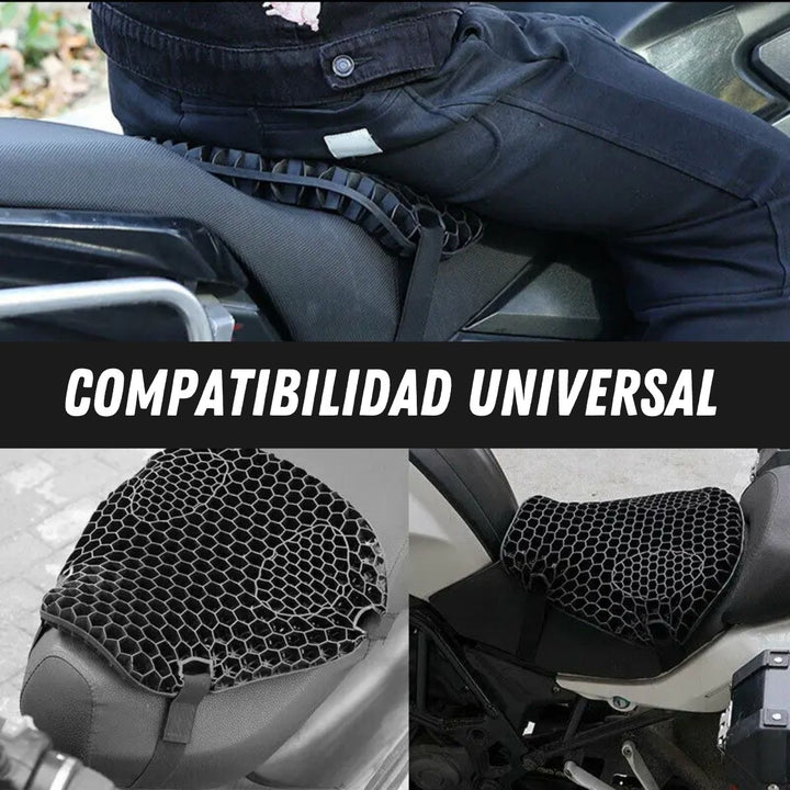 MotoCush® Cojín Premium Antideslizante para Moto