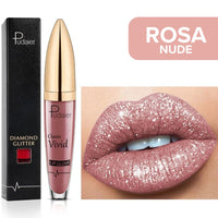 Pudaier® Labial 3D Mate con Infusión de Glitter Intransferible