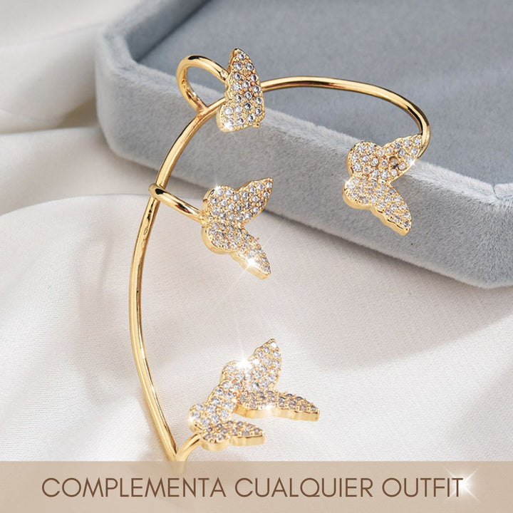 Enchant® Pendiente de Mariposas Dorado + Plateado Gratis