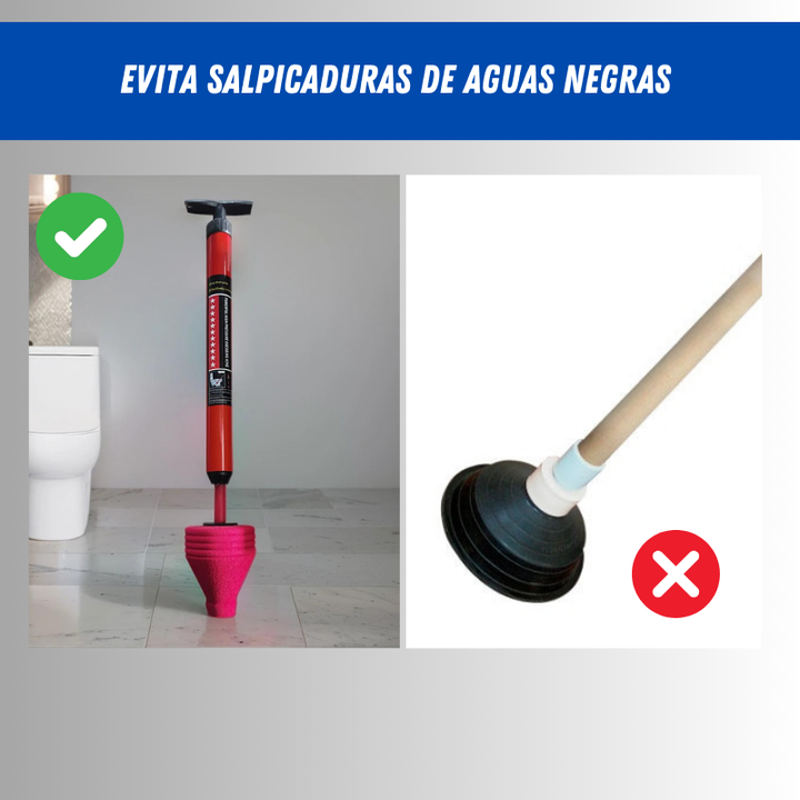 PowerFlush® Destapador Neumático de Alta Presión